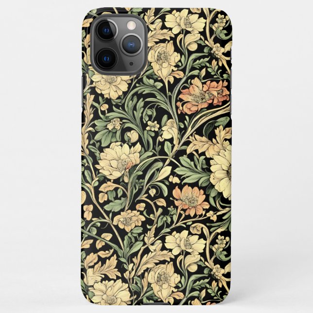 Capa Para iPhone Victorian-style floral pattern  (Verso)