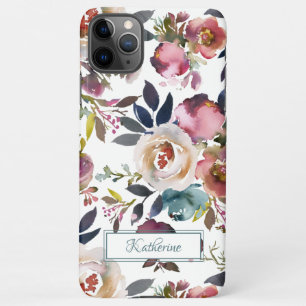 Capa Para iPhone Vintage Blush Pink Cream Floral Denominado Waterco