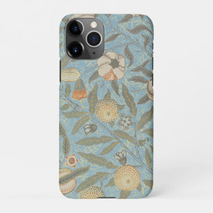 Capa Para iPhone Vintage Floral William Morris Fruta Blue Floral