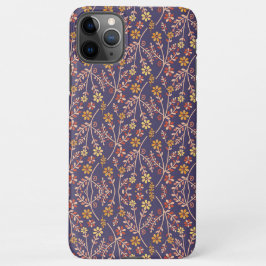 Capa Para iPhone Whimsical Floral Design with Vines on Purple Back