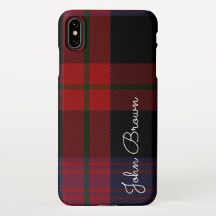 Capa Para iPhone Xadrez TARTAN Personalizada Nome Manuscrito Modern