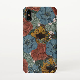 Capa Para iPhone XS Capa de telefone de Café Bean Florals