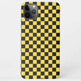 Capa Para iPhone Yellow and black checkerboard pattern
