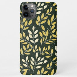 Capa Para iPhone Yellow and Cream Leafy Branches Pattern 