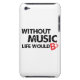 Capa Para iPod Touch Sem música, a vida B liso (Traseira)