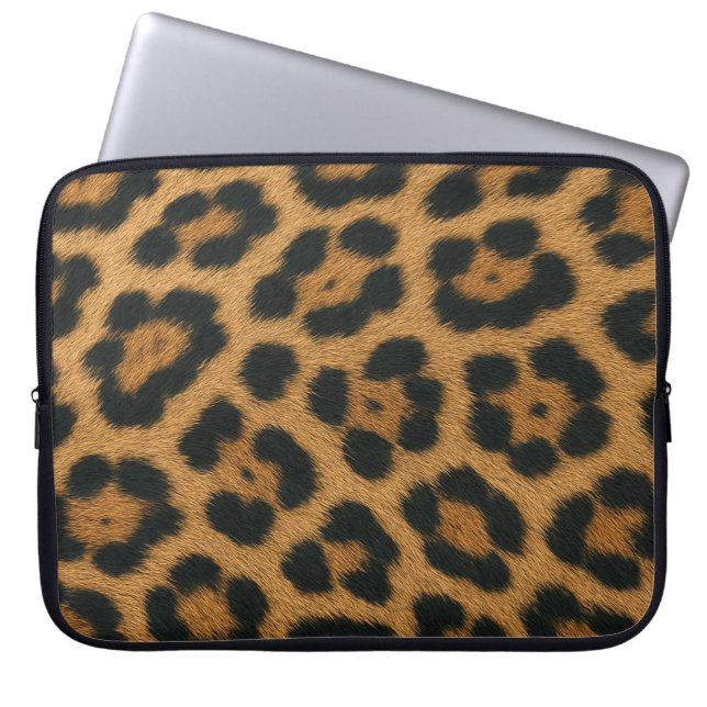 Capa para laptop Textura de Pele de Leopardo  (Frente)