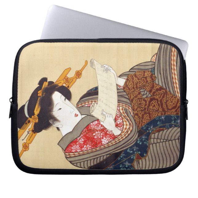 Capa Para Notebook 女, 国 貞 Mulher, Kunisada, Ukiyo-e (Frente)