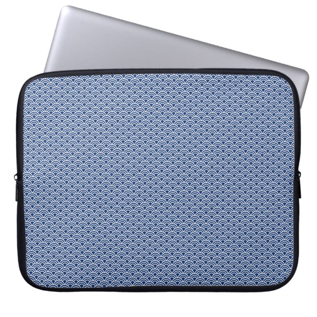 CAPA PARA NOTEBOOK 藍色の波小紋 (Frente)
