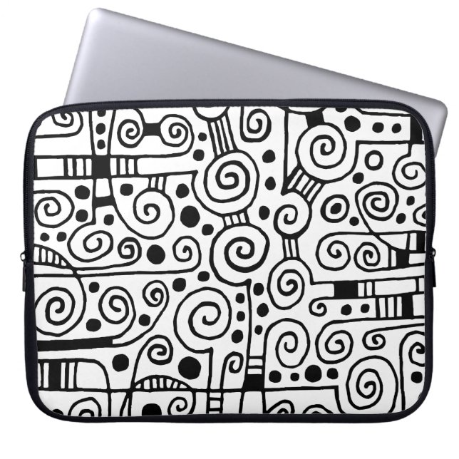 Capa Para Notebook 040512 - Black on White (Preto em branco) (Frente)