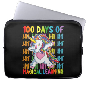 Capa Para Notebook 100 Dias De Escola De Unicórnio De Aprendizado Mág