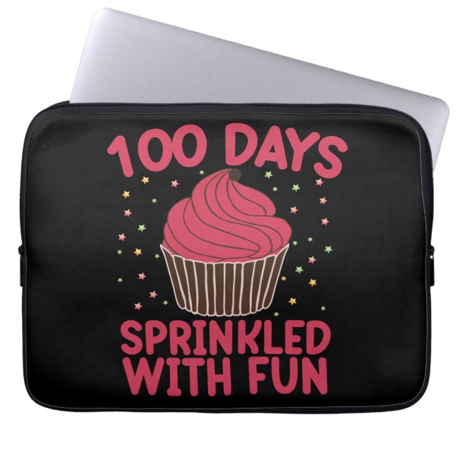 Capa Para Notebook 100 Dias Salpicados Com Diversão Cupcake Garota da (Frente)