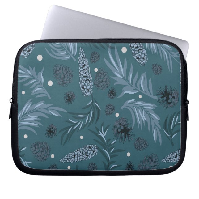 Capa Para Notebook 15 Padrão de Natal, Neve do Pinho 12 (Frente)