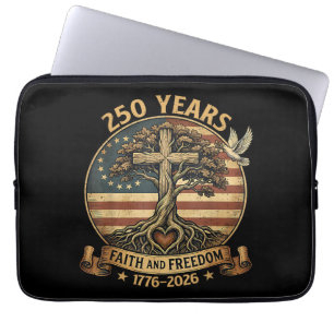 Capa Para Notebook 250 Anos Fé e Liberdade Cristã EUA 250º Aniversári
