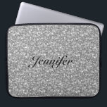 Capa Para Notebook 2 Monograma de Cinzas de prata elegantes<br><div class="desc">A cinza de prata elegante brilha e brilha. Monograma personalizado e opcional. Disponível em outros produtos e que pode ser solicitado para qualquer um dos produtos oferecidos no Zazzle.</div>