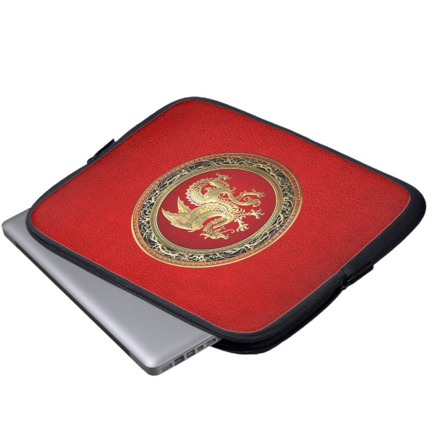 Capa Para Notebook [300] Dragão islandês, Landvæ ttir [Dourado] (Frente Inferior)