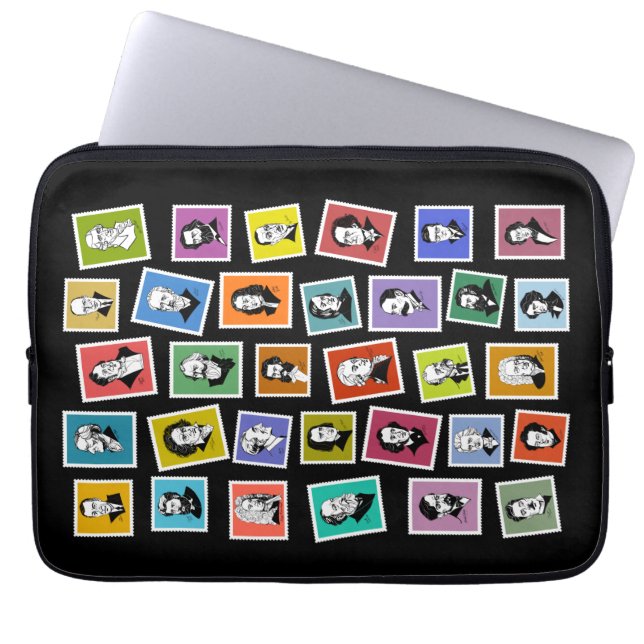 Capa Para Notebook 32 retratos gráficos dos maiores compositores (Frente)