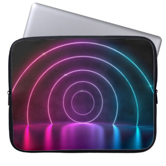 Capa Para Notebook 3d Anel do portal do círculo ultravioleta linhas b