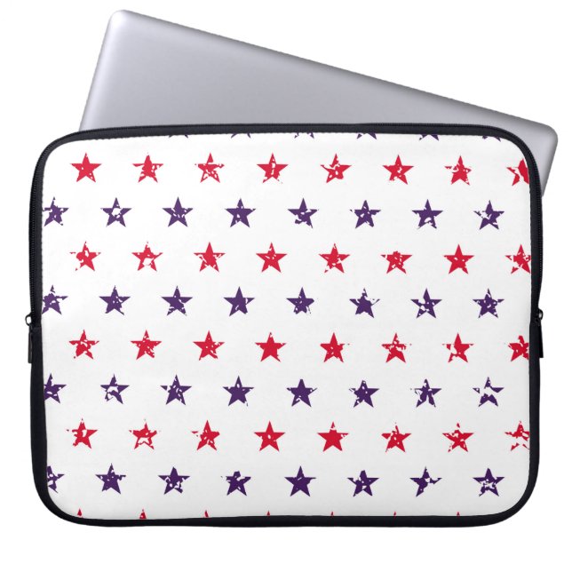Capa Para Notebook 4º de julho Stars Grunge Abstrato Seamless Pattern (Frente)