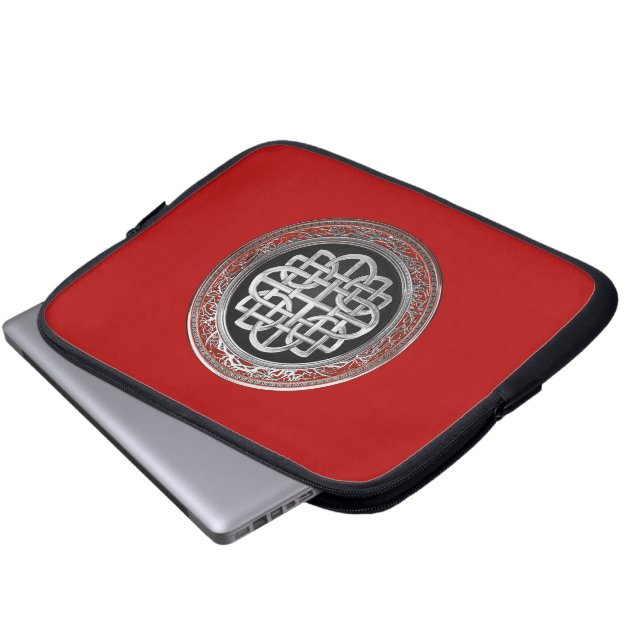 Capa Para Notebook [400] Nó de Prata Celta Sagrado Cruz (Frente Inferior)