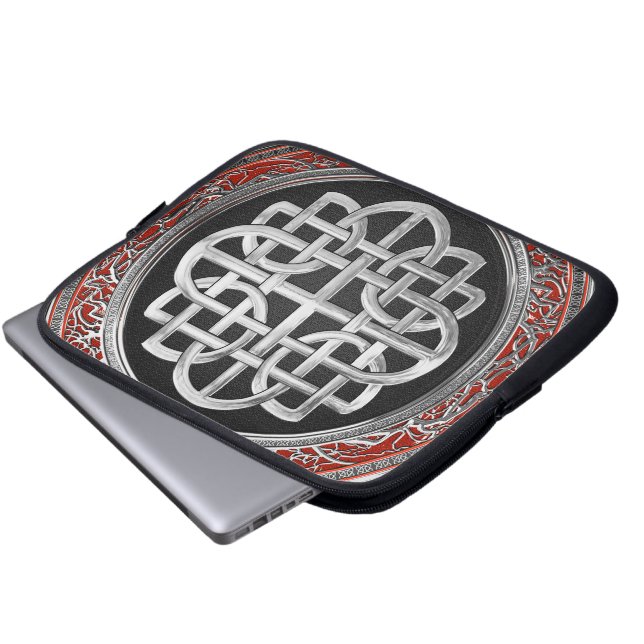 Capa Para Notebook [400] Nó de Prata Celta Sagrado Cruz (Frente Inferior)