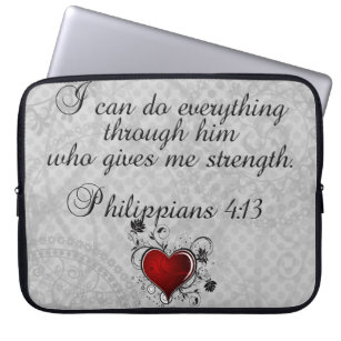 Capa Para Notebook 4:13 cristão dos Philippians do verso da bíblia