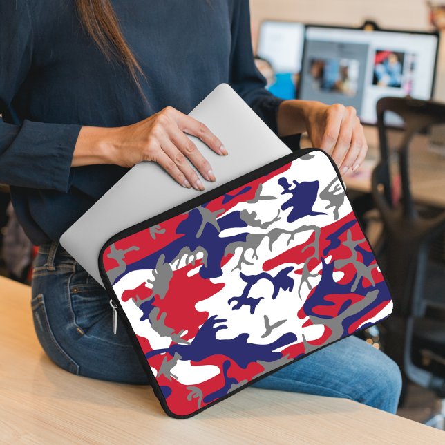 Capa Para Notebook 4 de Julho, Dia da Independência, Camuflagem Cinza (Criador carregado)
