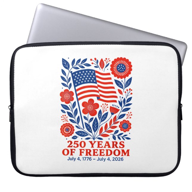 Capa Para Notebook 4th of July Patriotic 250th Anniversary 250 Years  (Frente)
