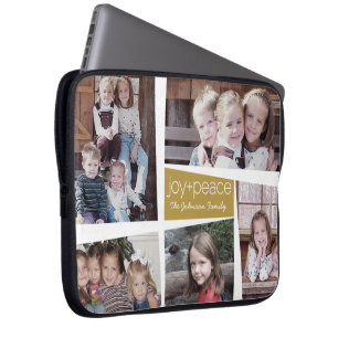 Capa Para Notebook 5 Colagem de Feriados de Fotografia - Joy and Peac
