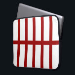 Capa Para Notebook 5 Linhas Vermelhas Bisectadas<br><div class="desc">Esse padrão geométrico em negrito, inspirado por um símbolo do mapa ferroviário, apresenta cinco linhas vermelhas verticais divididas em metade por uma linha vermelha horizontal ao longo do centro. O vermelho no padrão branco tem um forte aspecto espartano. O branco é transparente, então você pode mudá-lo se quiser. Basta clicar...</div>