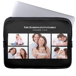 Capa Para Notebook 5 Seções Foto Personalizada Quadro Preto Elegante 