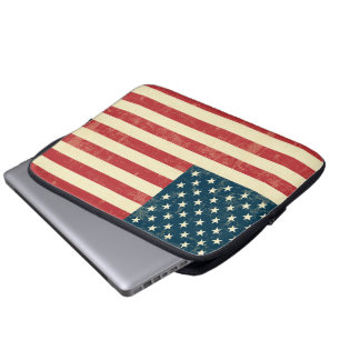 Capa Para Notebook A bandeira americana envelhecida desvaneceu-se