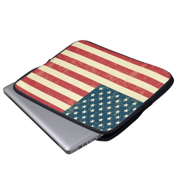 Capa Para Notebook A bandeira americana envelhecida desvaneceu-se (Frente Inferior)