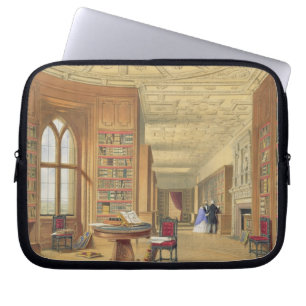 Capa Para Notebook A biblioteca, castelo de Windsor, 1838 (litho da