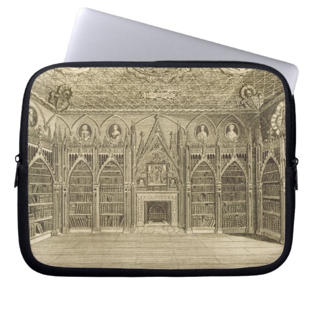 Capa Para Notebook A biblioteca, gravada por Godfrey, 'de Descriptio (Frente)