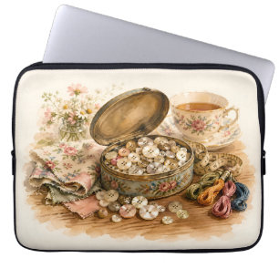 Capa Para Notebook A Bolsa de Eletrônica de Lata de Botão