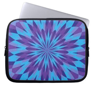 Capa Para Notebook A bolsa de laptop azul retro do respingo