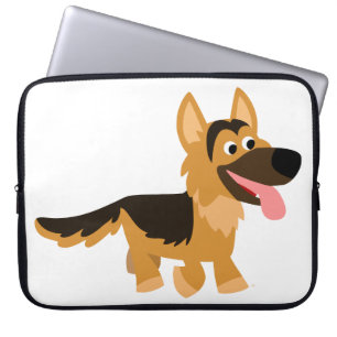 Capa Para Notebook A bolsa de laptop bonito do cão de german shepher