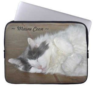 Capa Para Notebook A bolsa de laptop bonito do gato de racum de maine
