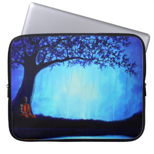 Capa Para Notebook A bolsa de laptop budista da meditação