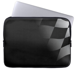 Capa Para Notebook A bolsa de laptop Checkered do neopreno do preto