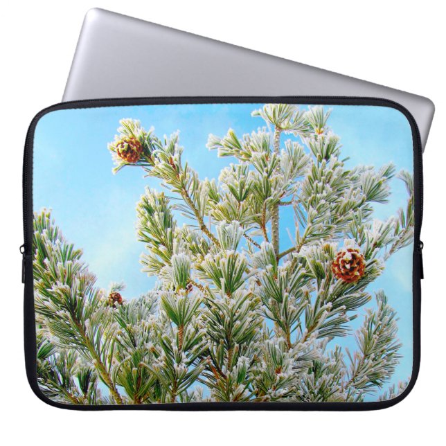 Capa Para Notebook A bolsa de laptop coberto de neve (Frente)