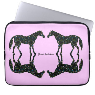 Capa Para Notebook A bolsa de laptop cor-de-rosa das reflexões do