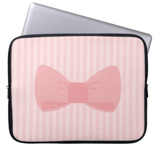 Capa Para Notebook A bolsa de laptop cor-de-rosa doce do arco