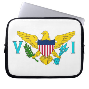 Capa Para Notebook A bolsa de laptop da bandeira de Virgin Islands