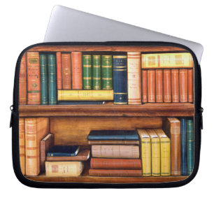 Capa Para Notebook A bolsa de laptop da estante da biblioteca do