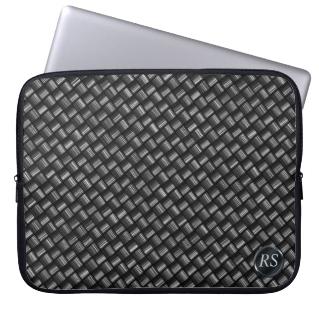 Capa Para Notebook A bolsa de laptop da fibra do carbono (Frente)
