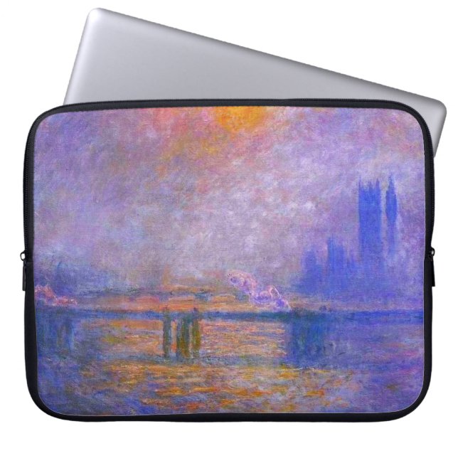 Capa Para Notebook A bolsa de laptop da ponte transversal de Monet (Frente)