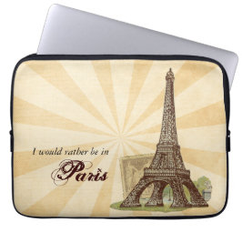 Capa Para Notebook A bolsa de laptop da torre Eiffel de Paris
