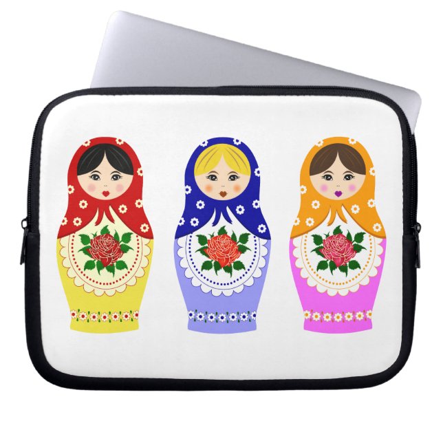 Capa Para Notebook A bolsa de laptop das bonecas de Matryoschka (Frente)