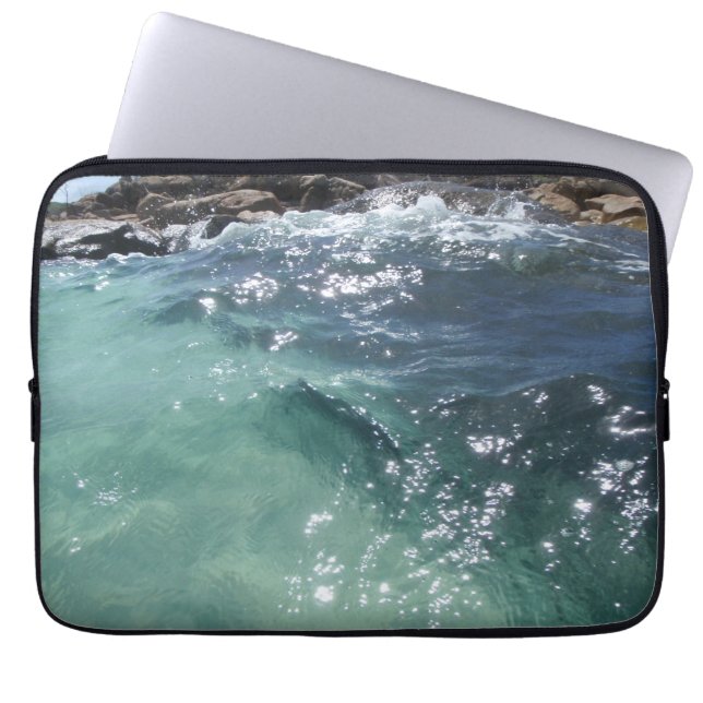 Capa Para Notebook a bolsa de laptop de cristal do mar (Frente)